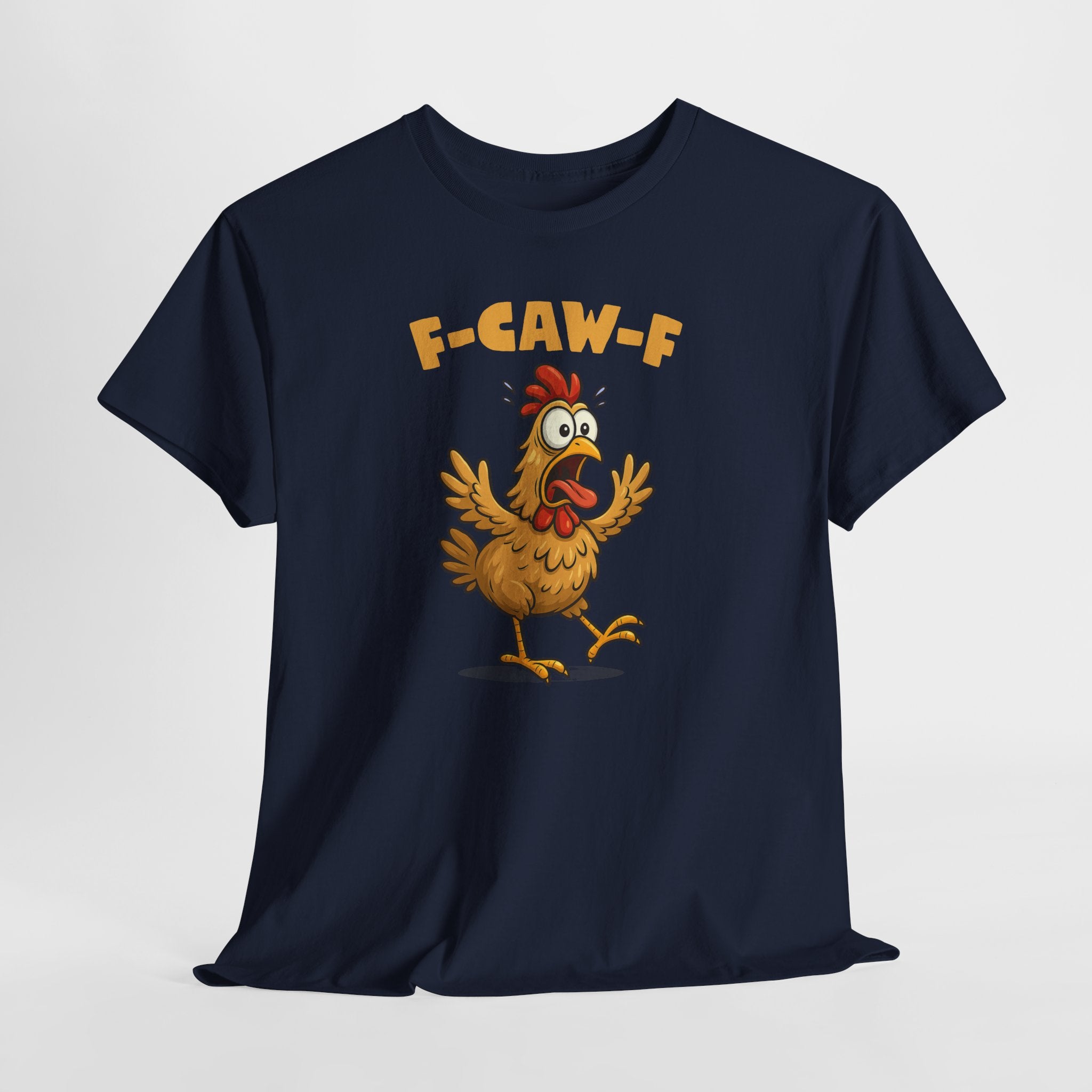 Lustiges Huhn T-Shirt – „F-CAW-F“ Fun Shirt mit Cartoon Chicken – Witziges Geschenk für Männer und Frauen
