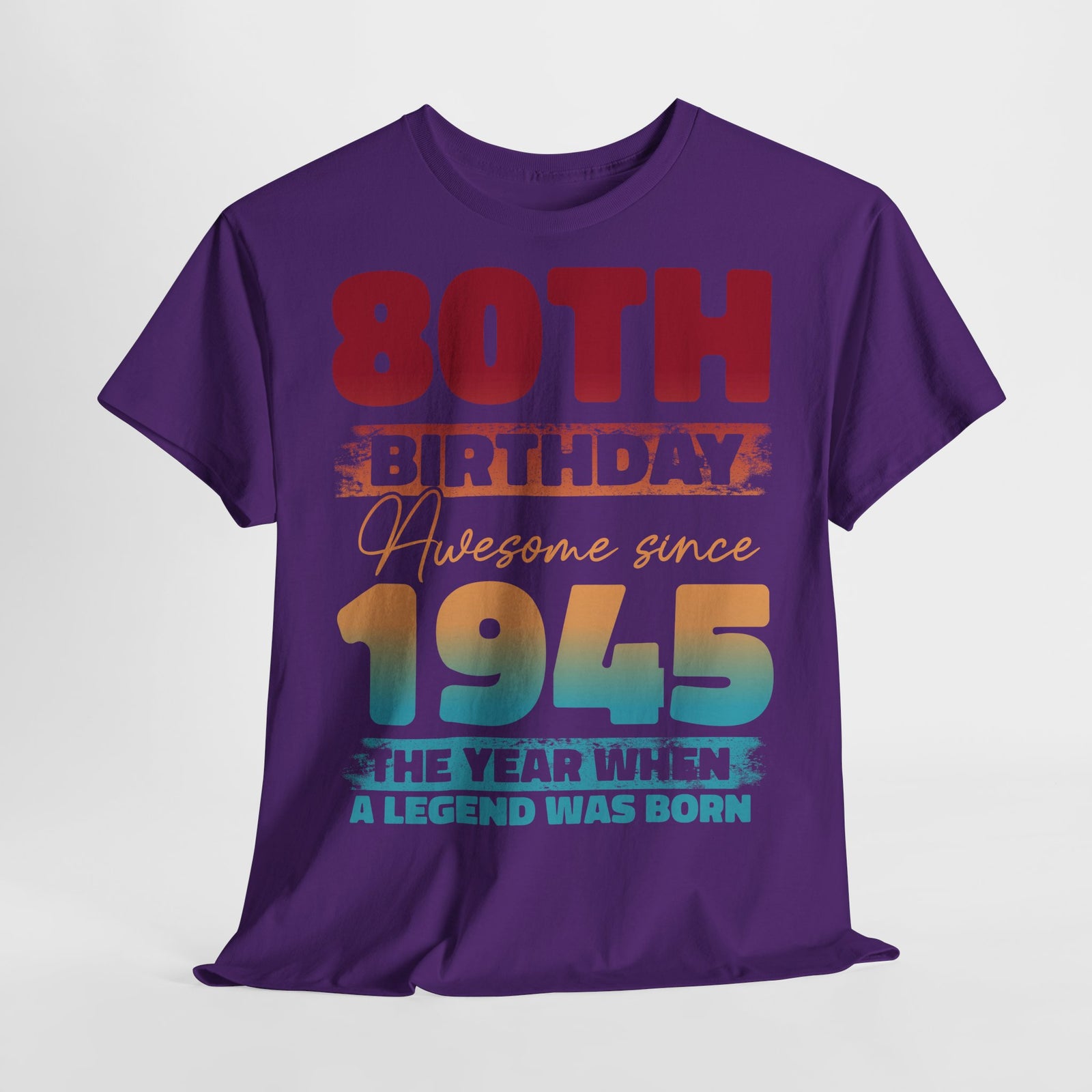 80. Geburtstag Vintage Retro Limited Edition Geboren 1945 Legend Was Born Geschenk T-Shirt