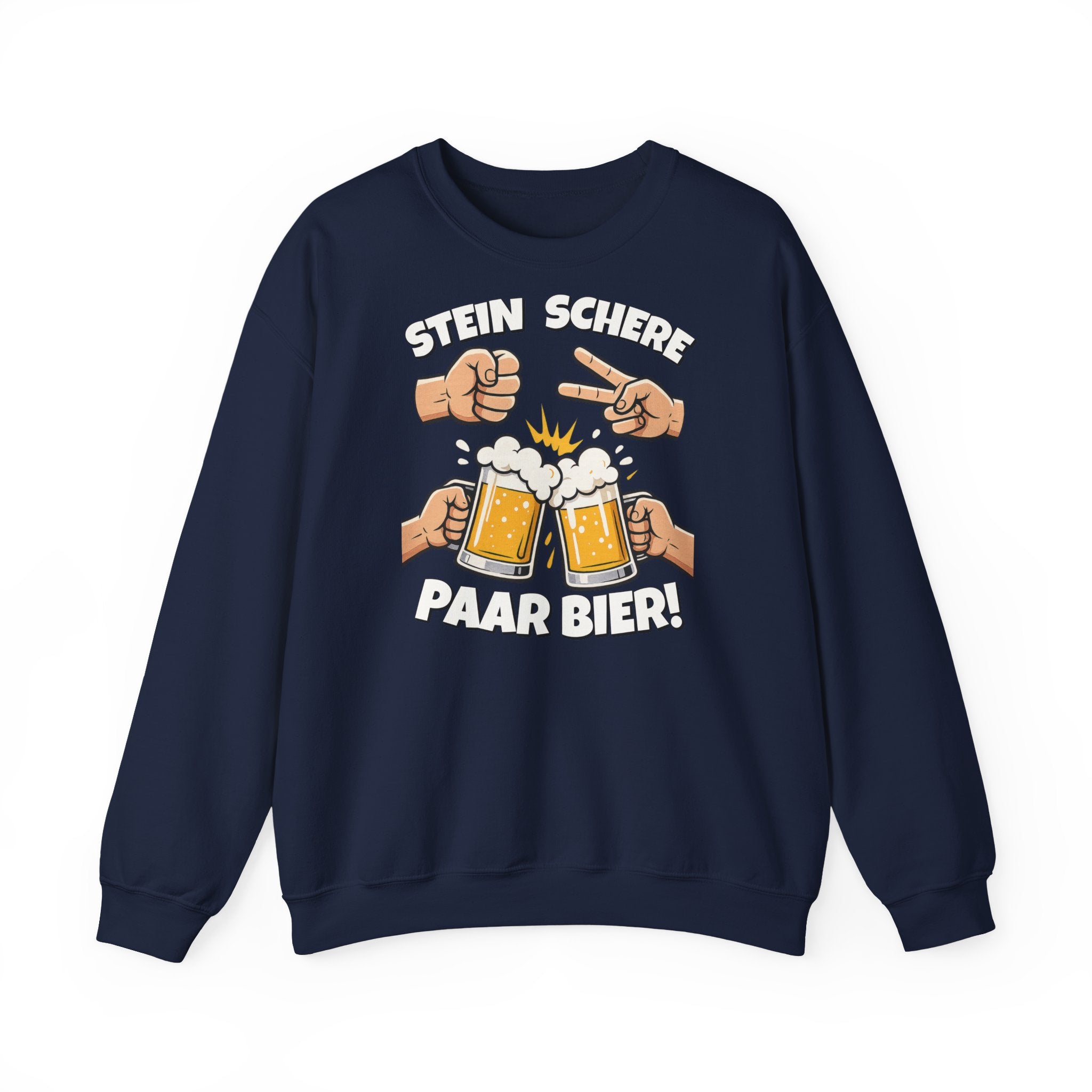 Lustig Schere Stein Paar Bier Pullover Sweatshirt