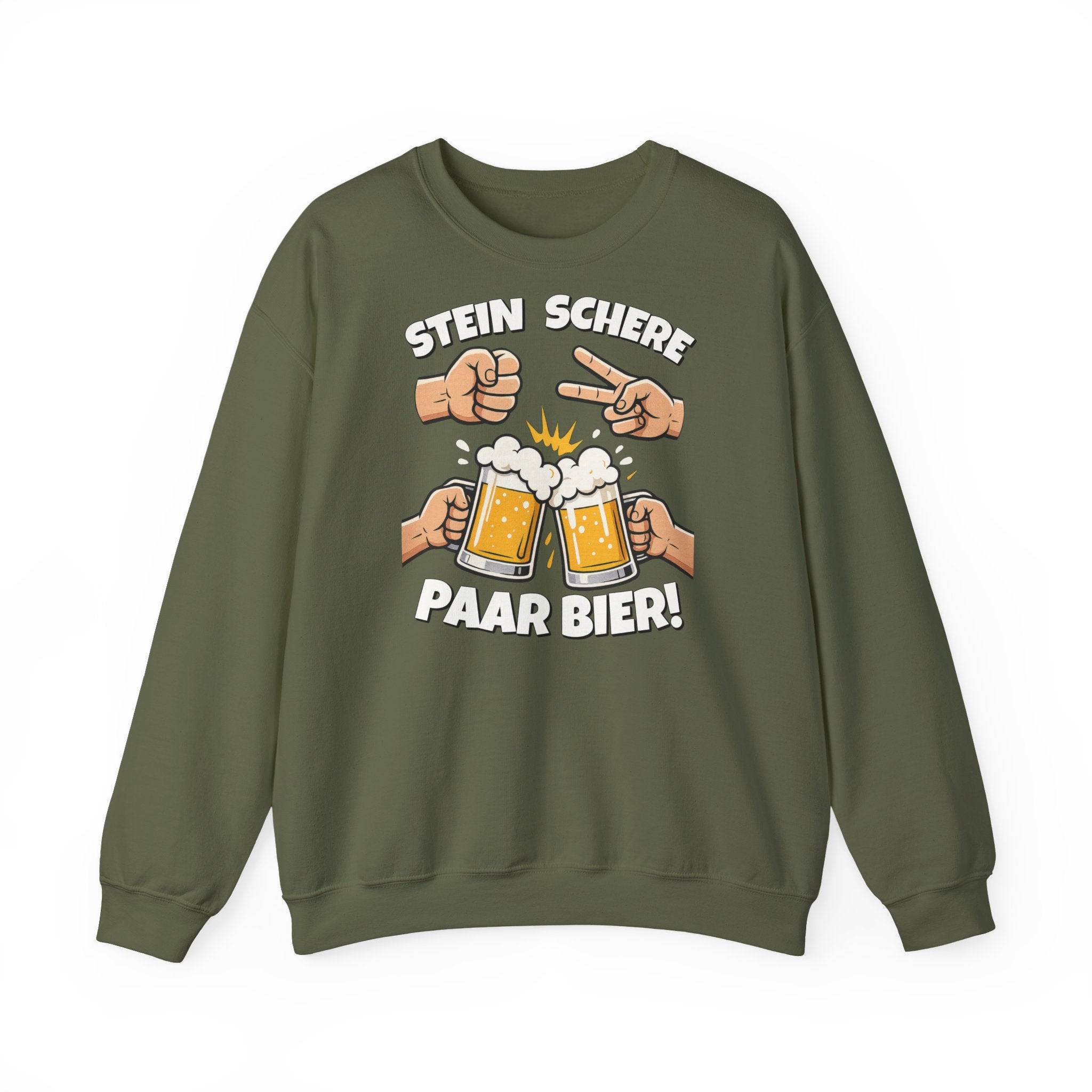 Lustig Schere Stein Paar Bier Pullover Sweatshirt
