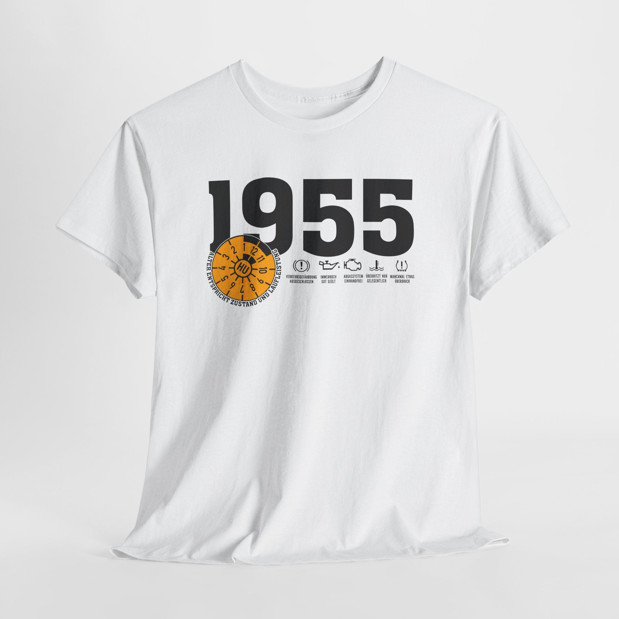 70 Geburtstag Jahrgangs-Shirt 1955 – TÜV Stempel Design - Entspricht Zustand und Laufleistung