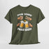 Lustig Schere Stein Paar Bier T-Shirt