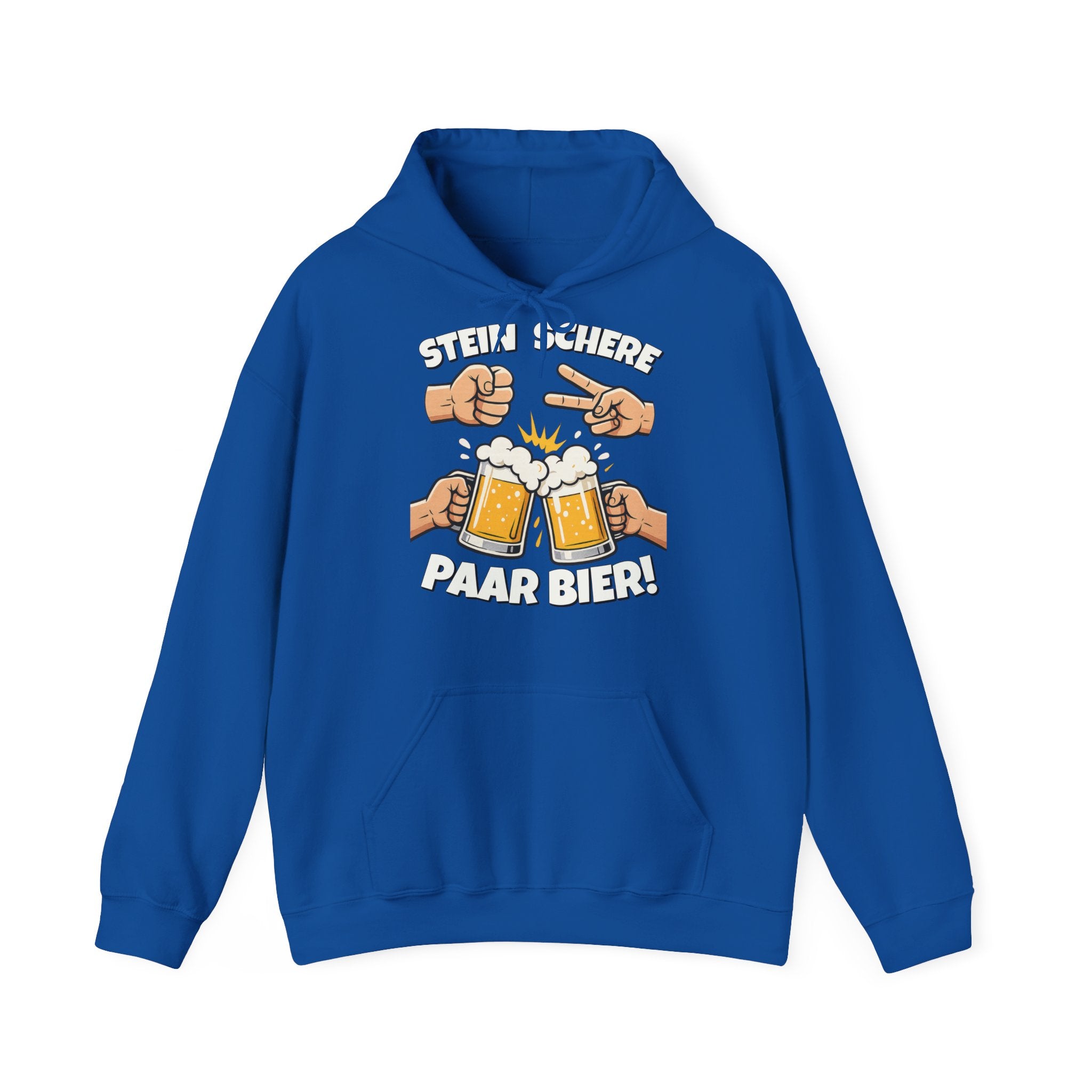 Lustig Schere Stein Paar Bier Hoodie