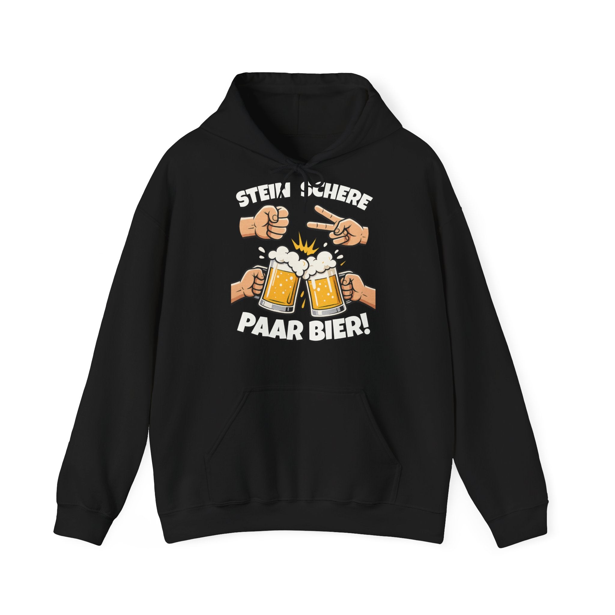 Lustig Schere Stein Paar Bier Hoodie