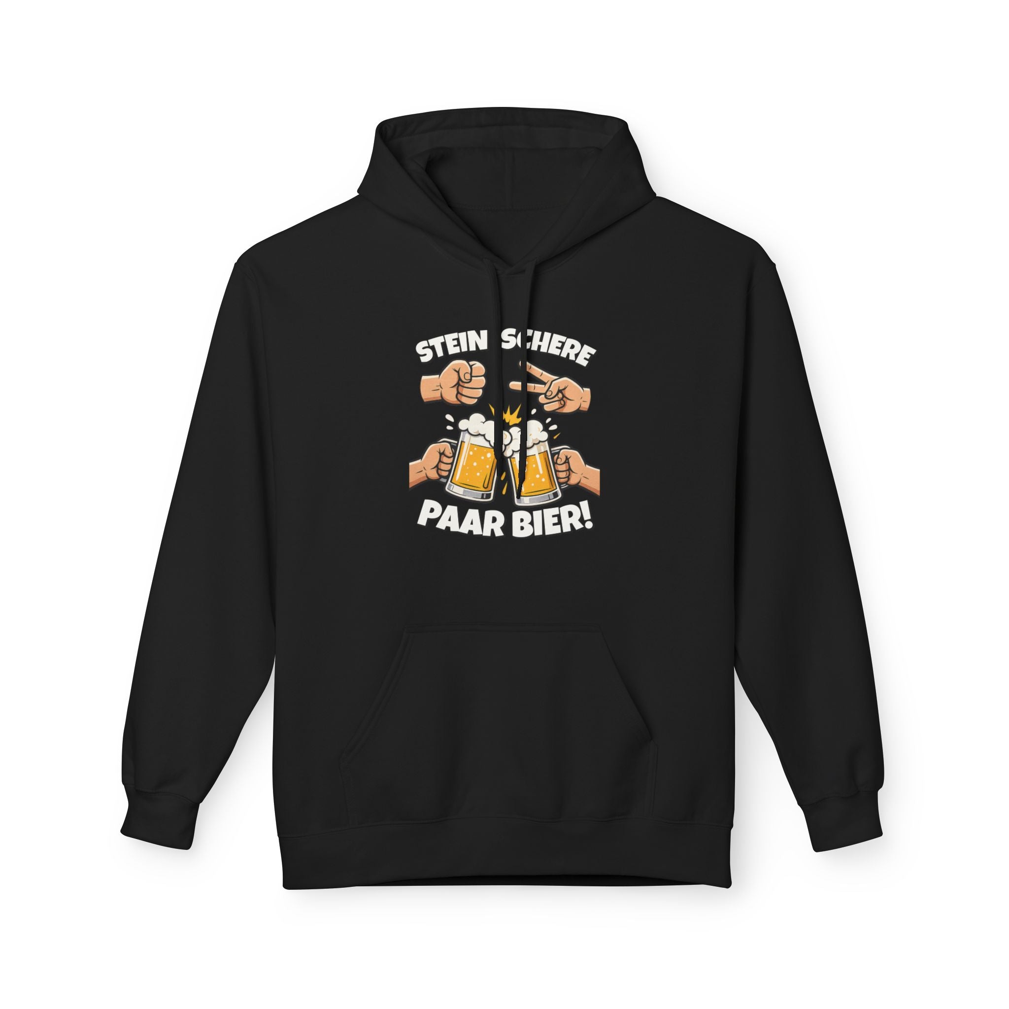 Lustig Schere Stein Paar Bier Hoodie