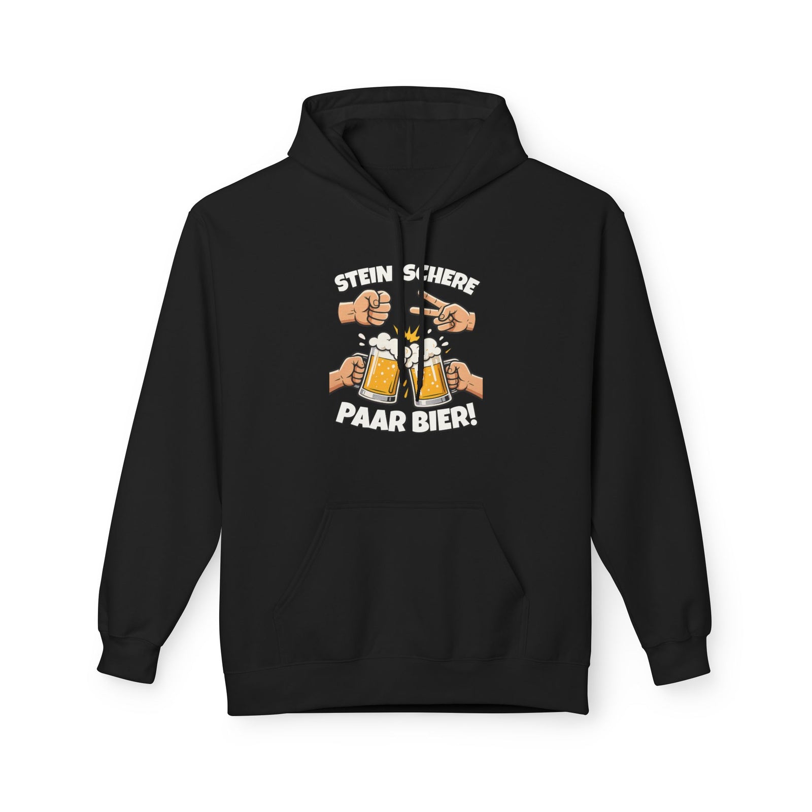 Lustig Schere Stein Paar Bier Hoodie