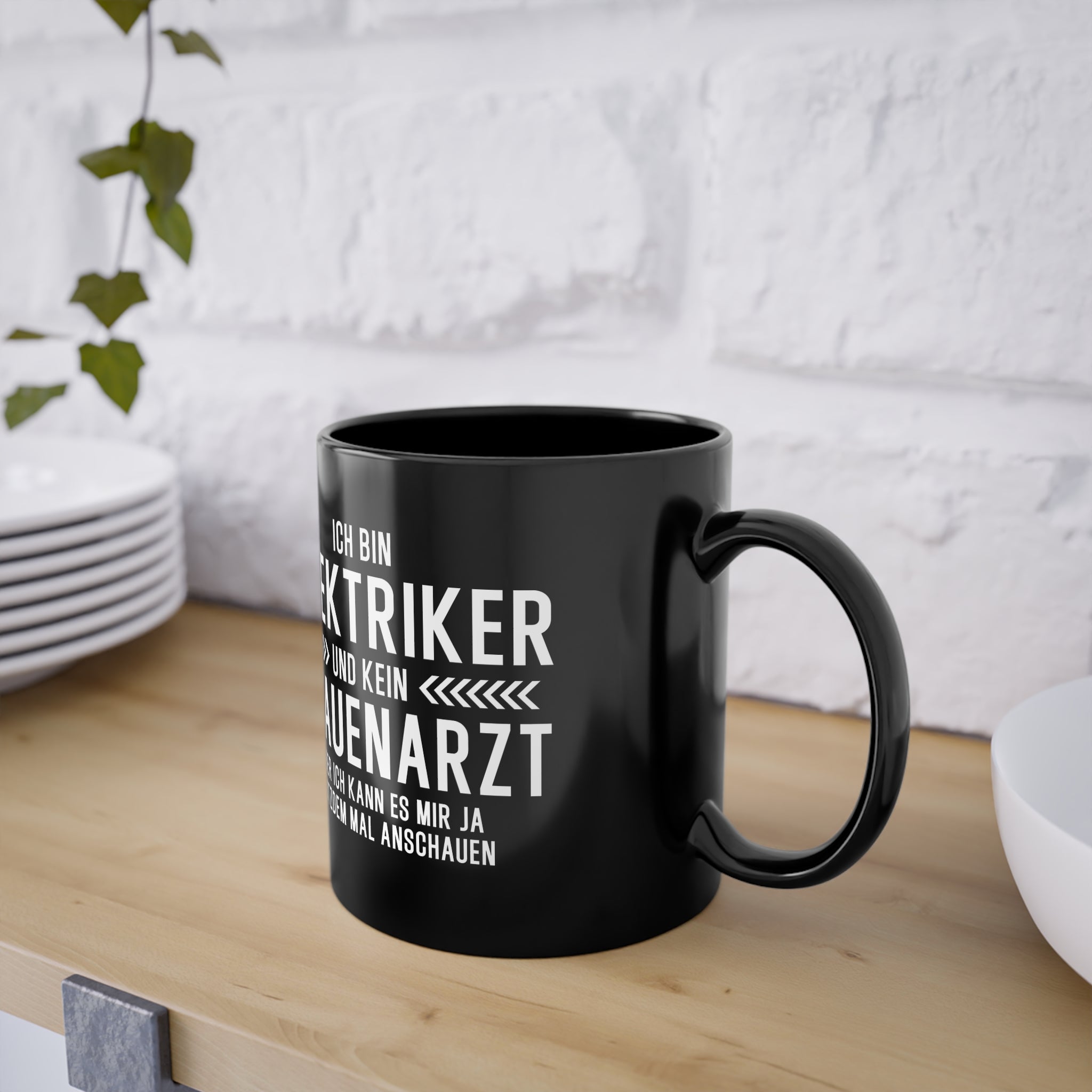 Elektriker - Bin Elektriker und kein Frauenarzt Lustiges Witziges - Lustige Kaffee Tasse