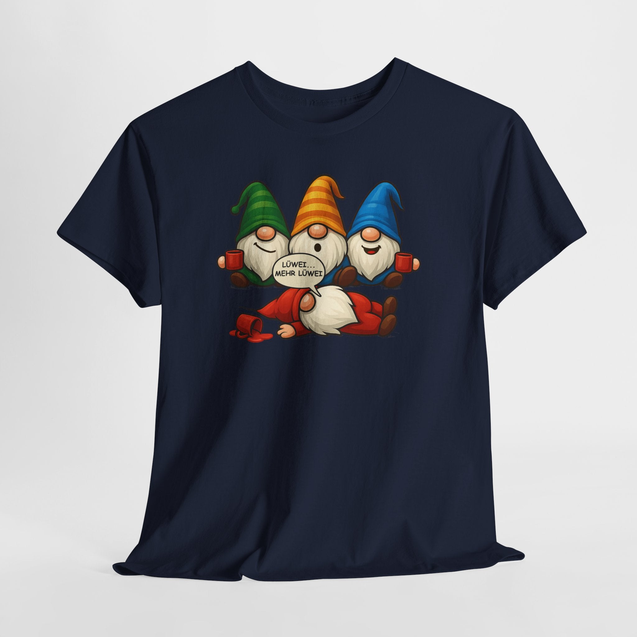 Lustige Glühwein Wichtel – Mehr Lüwei – Betrunkene Weihnachtsgnome Shirt