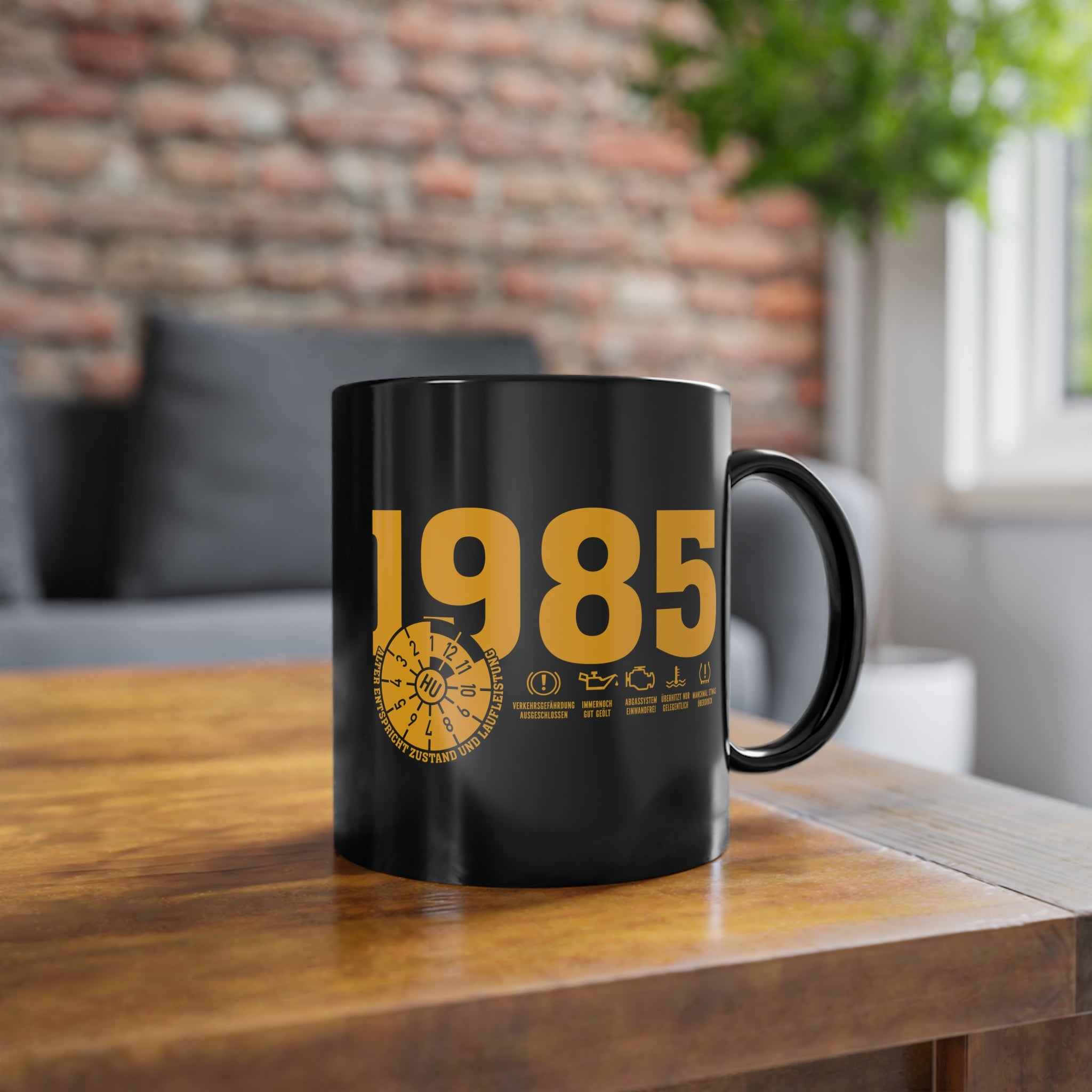 40 Geburtstag Kaffeetasse Jahrgang 1985 – TÜV Stempel - Entspricht Zustand und Laufleistung