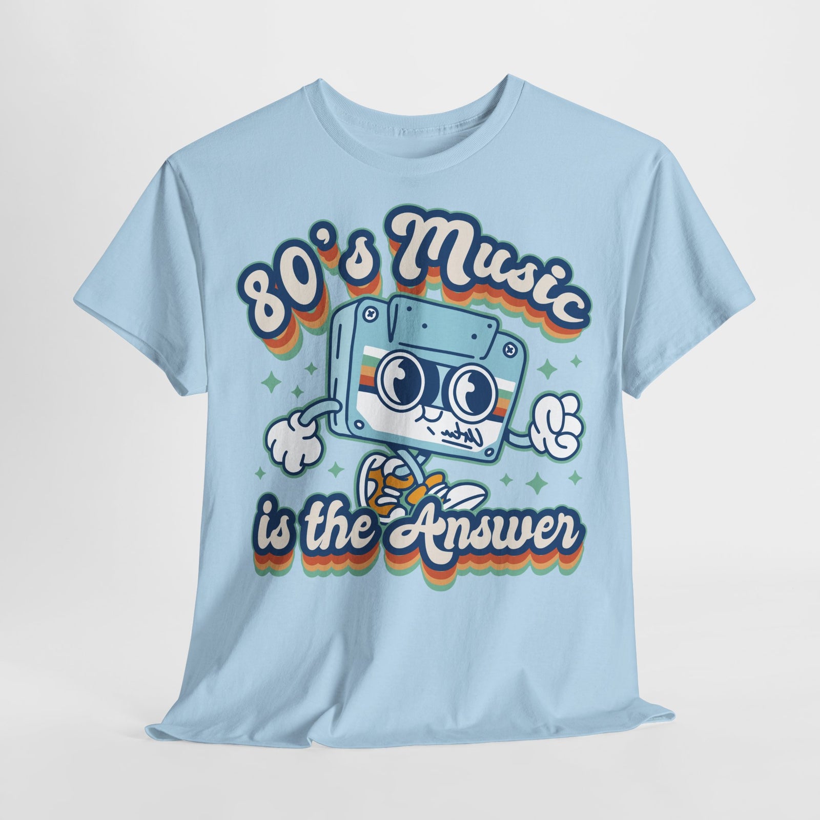 80er Musik Retro Style - Kassette - 80s MUSIC IS THE ANSWER - Musik Liebhaber - Unisex Shirt