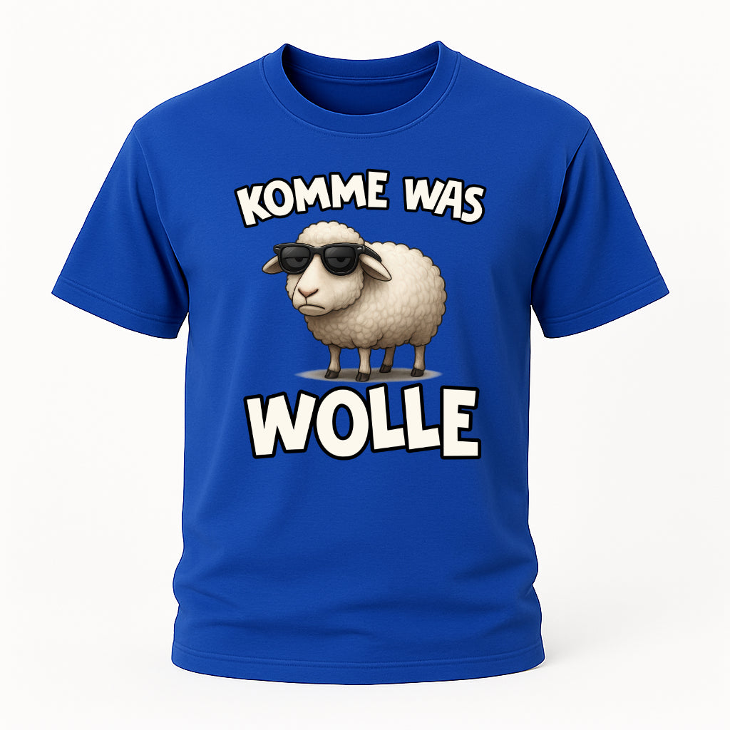Schaf Schäfer Schafhirte Komme was Wolle Lustiges Witziges T-Shirt