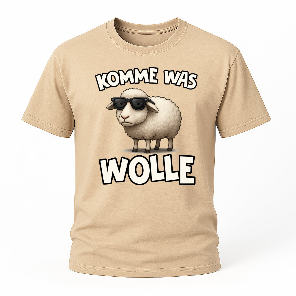 Schaf Schäfer Schafhirte Komme was Wolle Lustiges Witziges T-Shirt