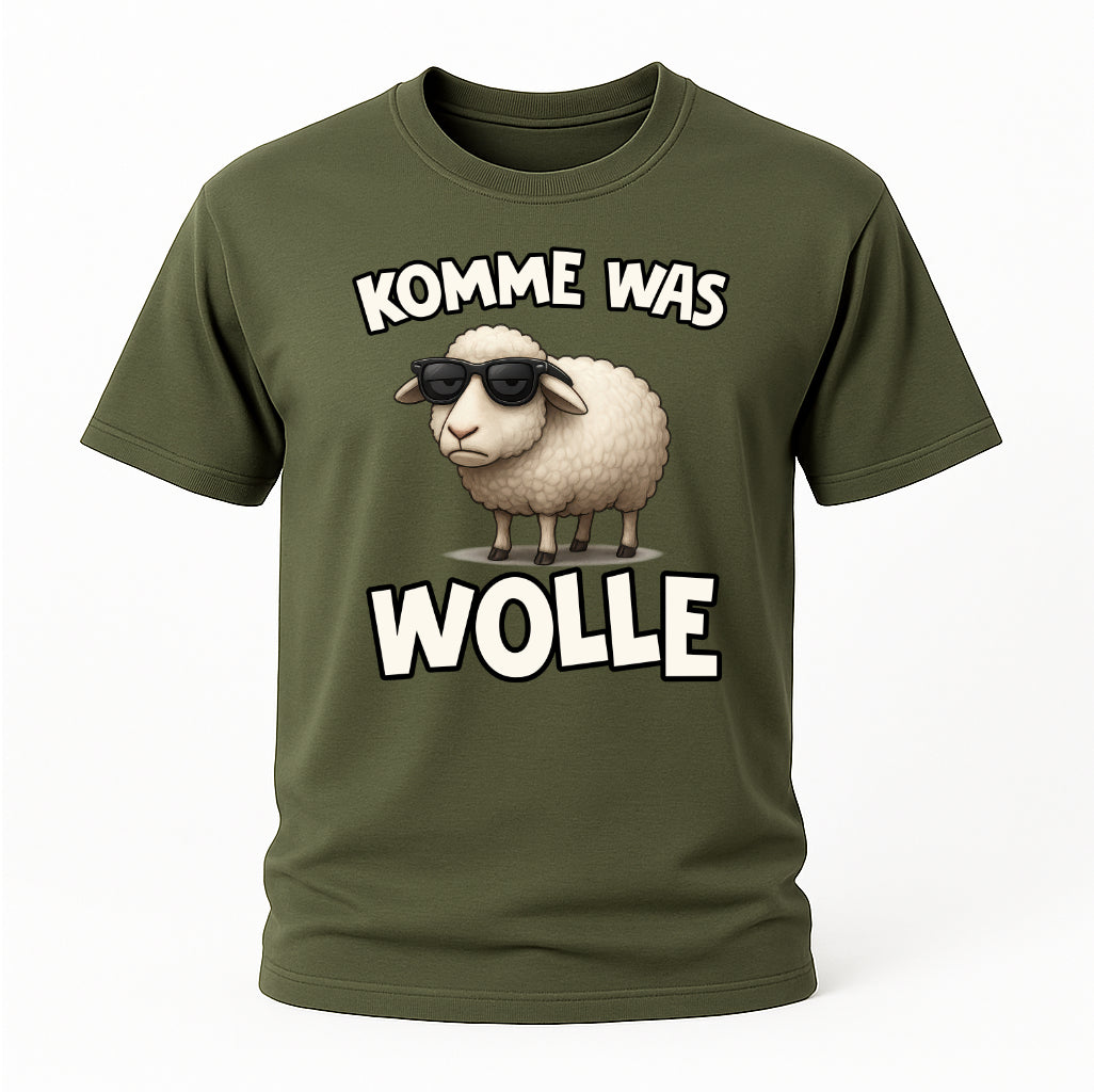 Schaf Schäfer Schafhirte Komme was Wolle Lustiges Witziges T-Shirt