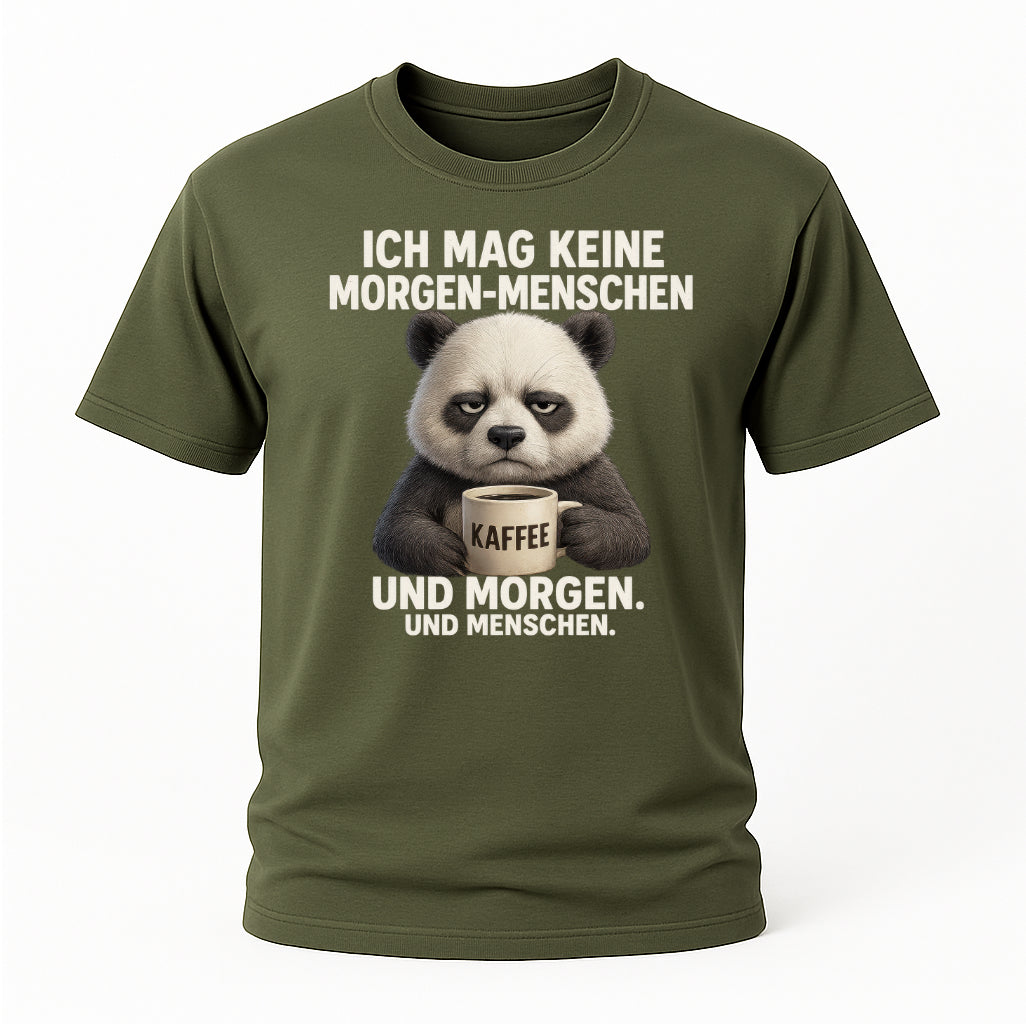 Mürrischer Panda Morgenhasser - Geschenk für Morgenmuffel - Kaffee Shirt