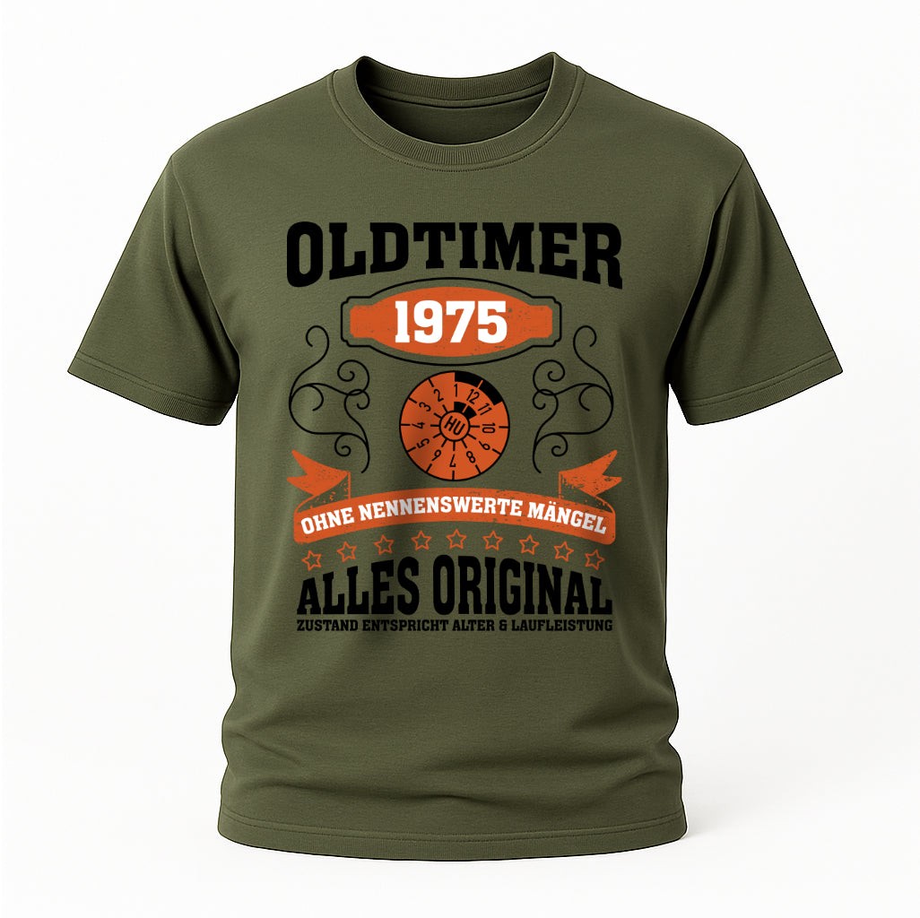 50. Geburtstag Oldtimer 1975 Zustand entspricht Alter und Laufleistung TÜV Lustiges Mechaniker Geschenk T-Shirt