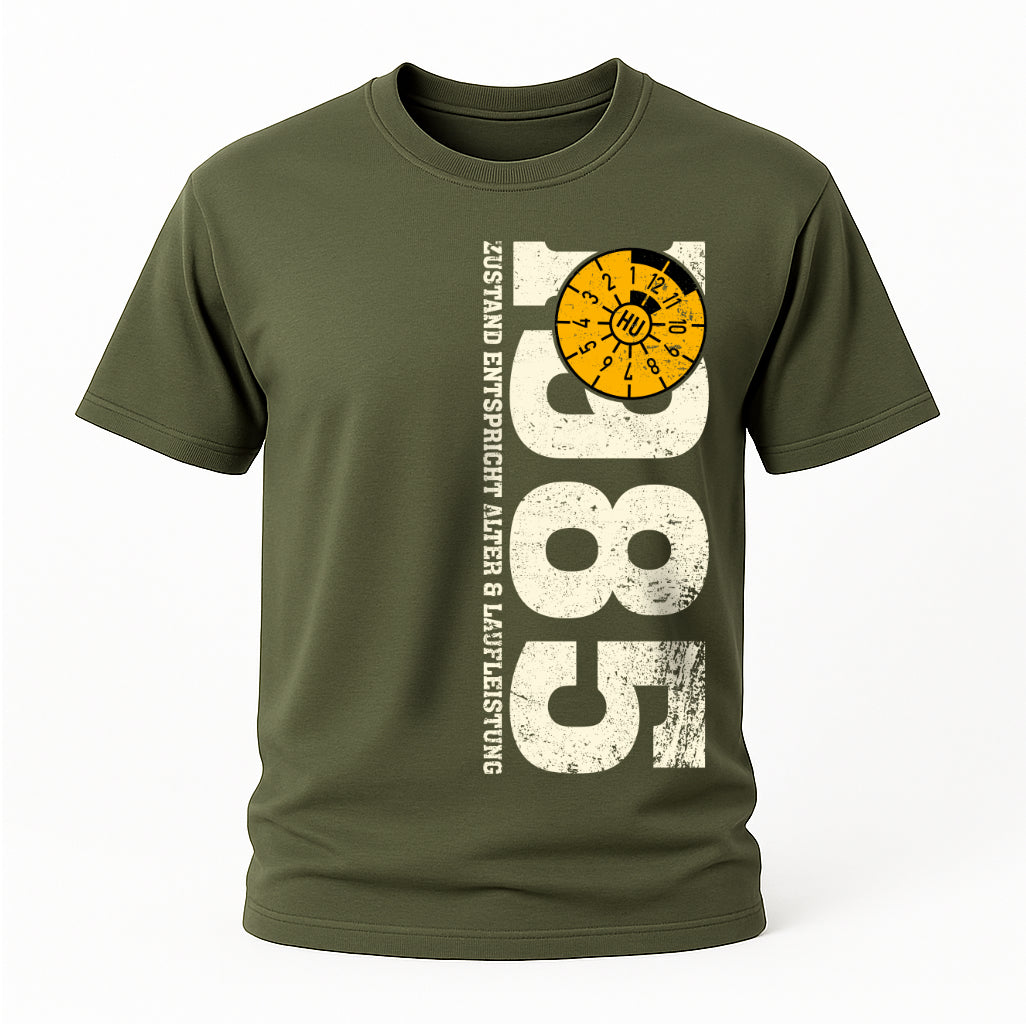 40. Geburtstag Baujahr 1985 Zustand entspricht Alter und Laufleistung TÜV Lustiges Mechaniker Geschenk T-Shirt