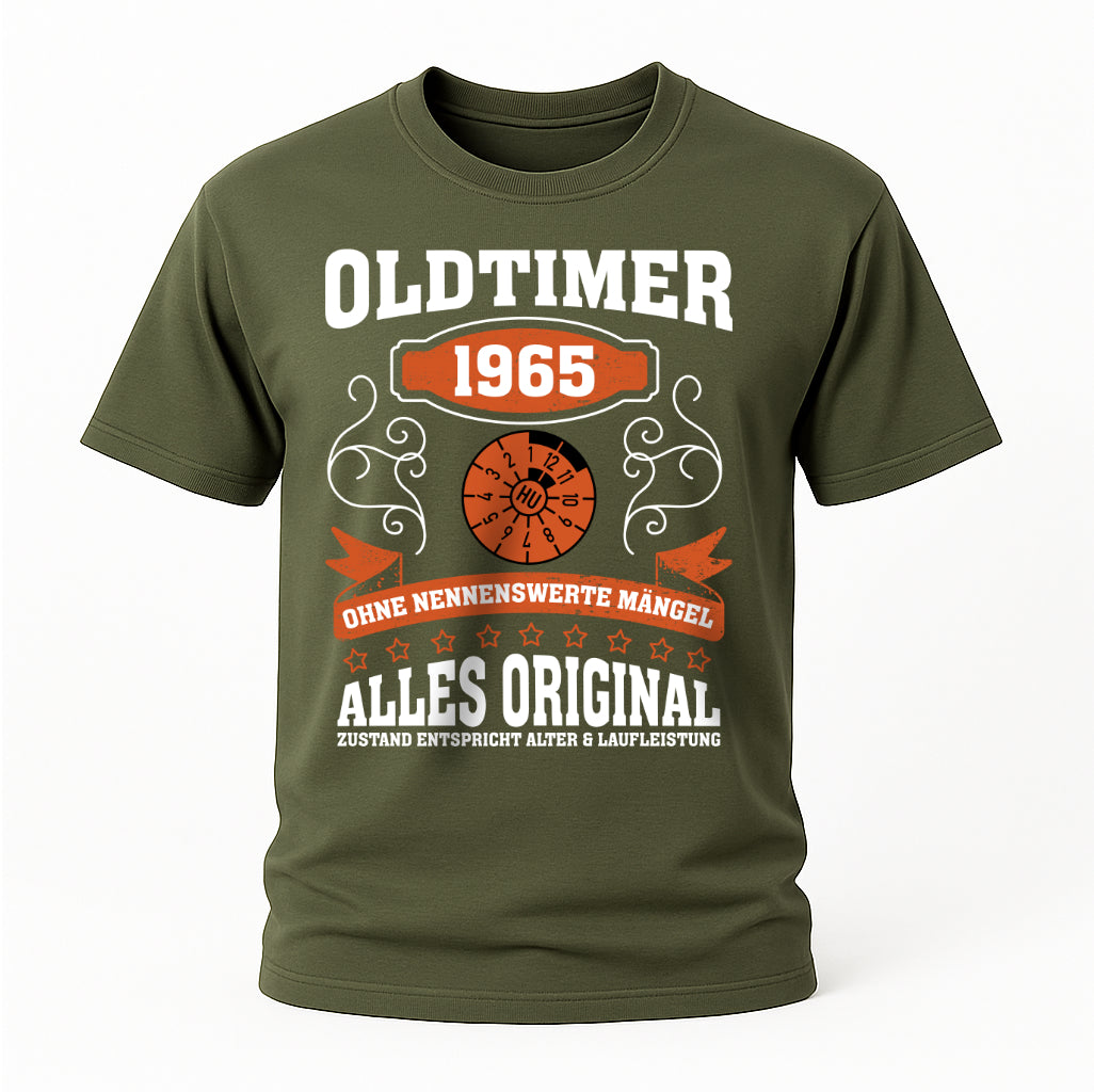 60. Geburtstag Oldtimer 1965 Zustand entspricht Alter und Laufleistung TÜV Lustiges Mechaniker Geschenk T-Shirt