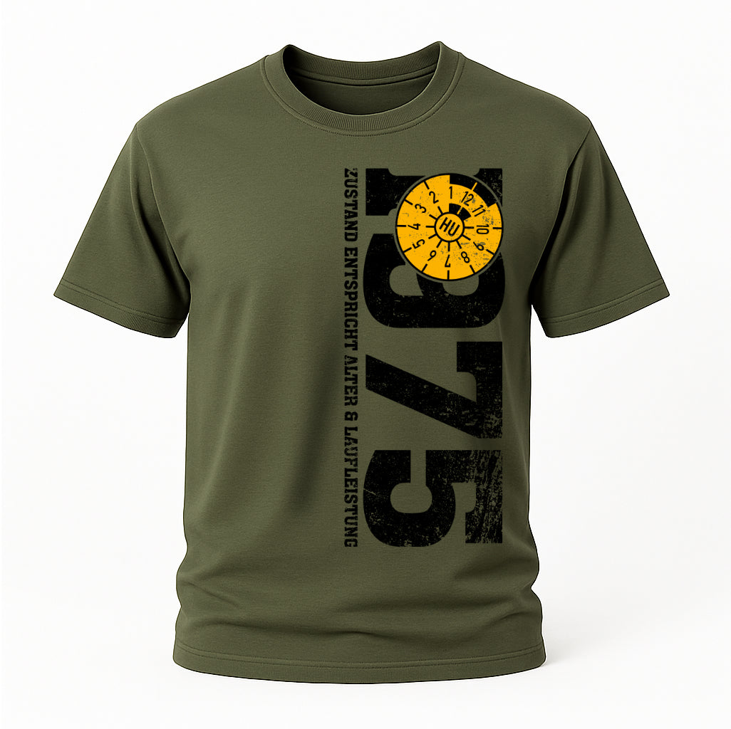 50. Geburtstag 1975 Zustand entspricht Alter und Laufleistung TÜV Lustiges Mechaniker Geschenk T-Shirt