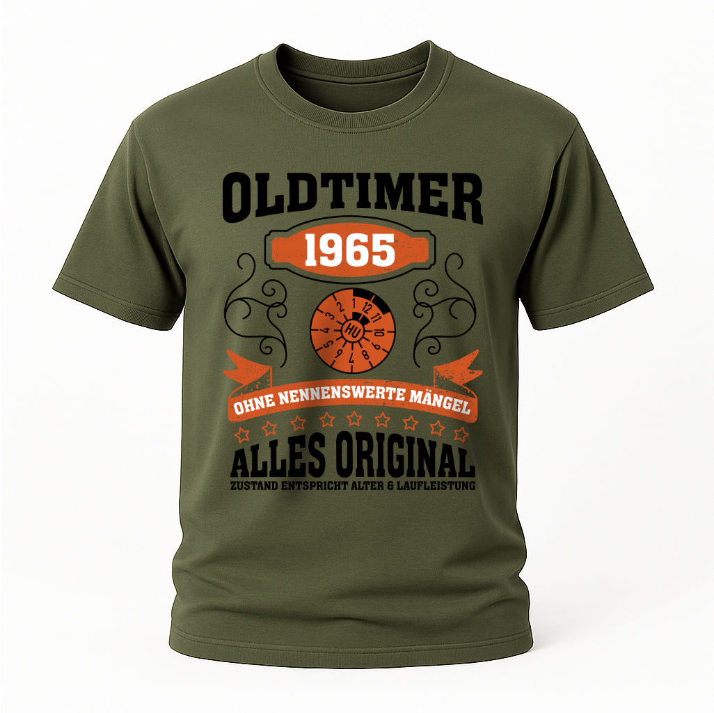 60. Geburtstag Oldtimer 1965 Zustand entspricht Alter und Laufleistung TÜV Lustiges Mechaniker Geschenk T-Shirt