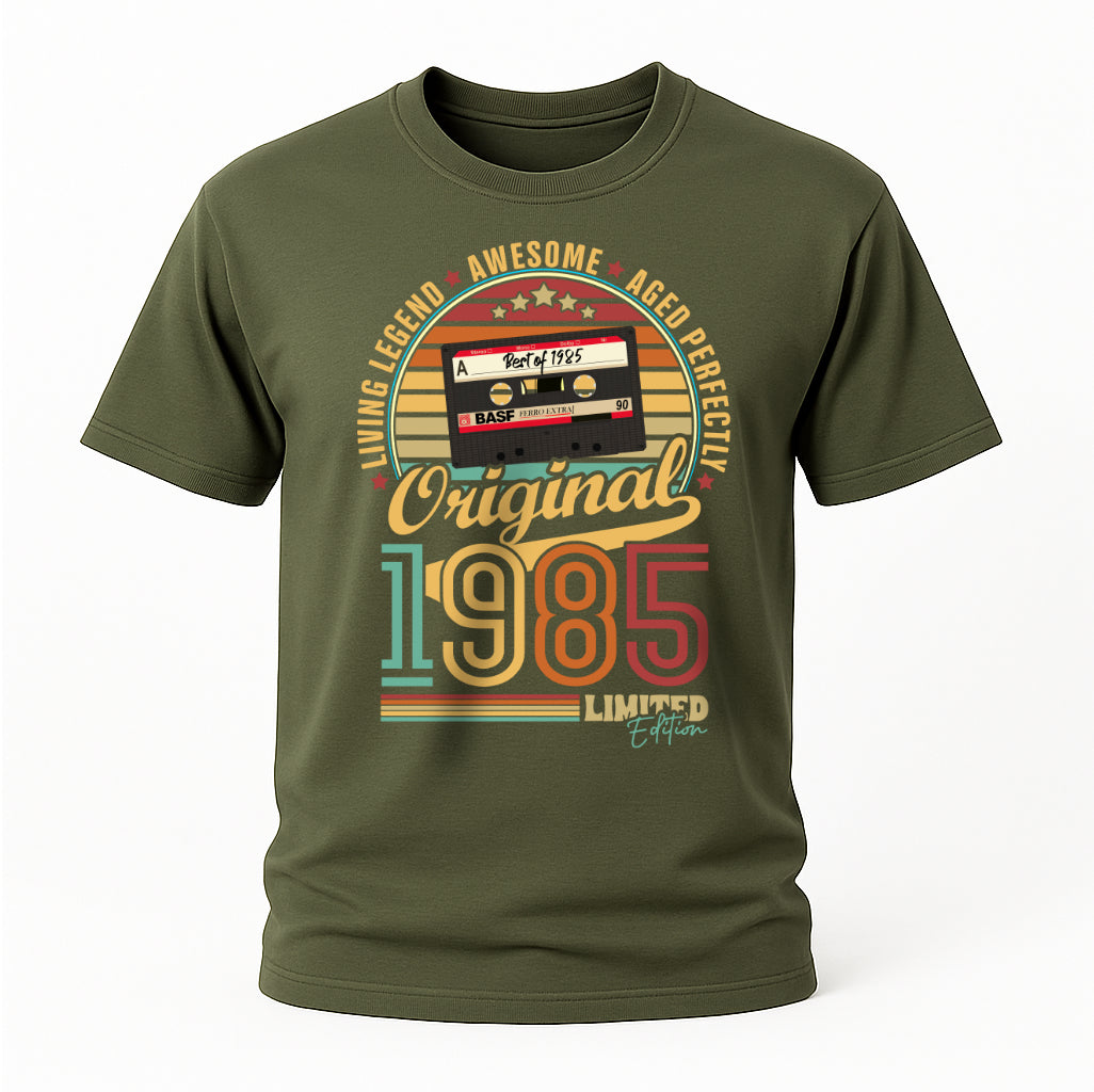 40. Geburtstag Geboren 1985 Retro Kassette Limited Edition Geschenk T-Shirt