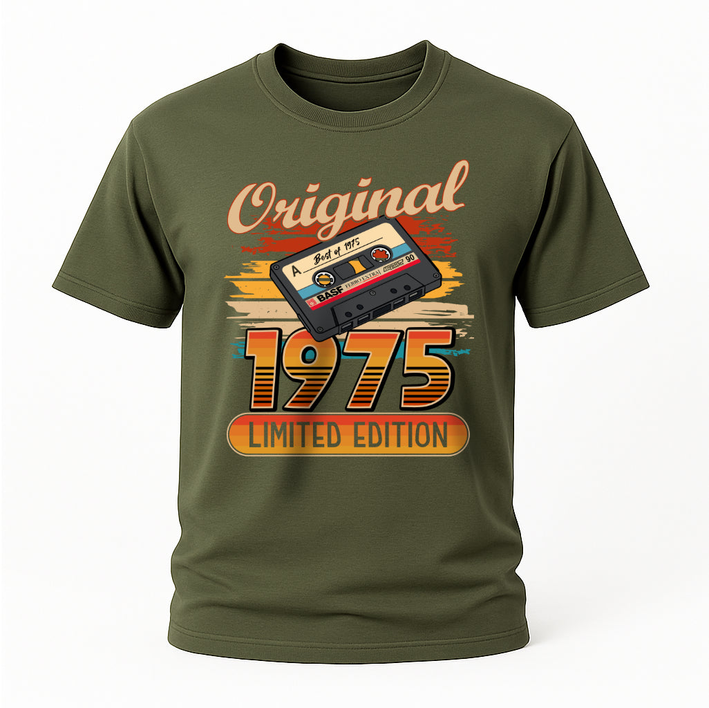 50. Geburtstag - Limited Edition - Best of 1975 - Retro Musik Kassette - Geschenk T-Shirt