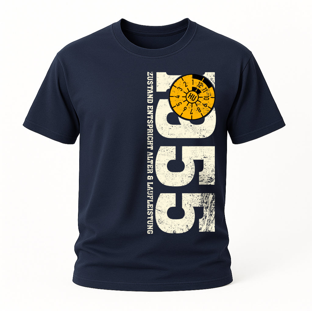 70. Geburtstag Baujahr 1955 Zustand entspricht Alter und Laufleistung TÜV Lustiges Mechaniker Geschenk T-Shirt
