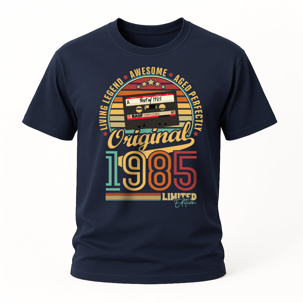 40. Geburtstag Geboren 1985 Retro Kassette Limited Edition Geschenk T-Shirt