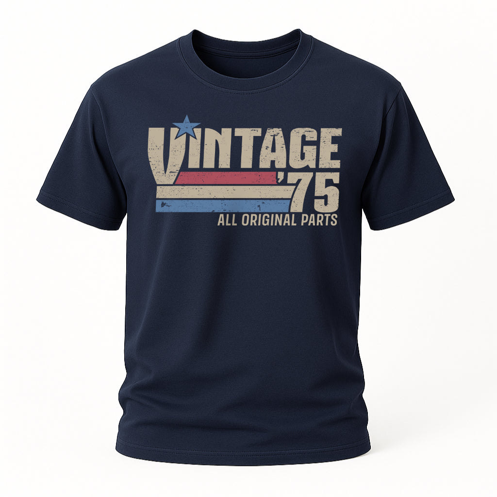 50. Geburtstag Jahrgang 1975 Vintage 75 Original Parts Retro Geschenk T-Shirt