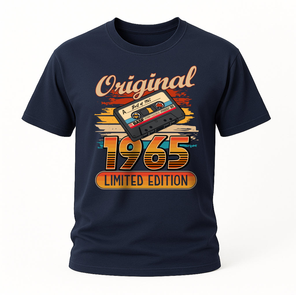 60. Geburtstag Best of 1965 Limited Edition Retro Musik Kassette Geschenk T-Shirt