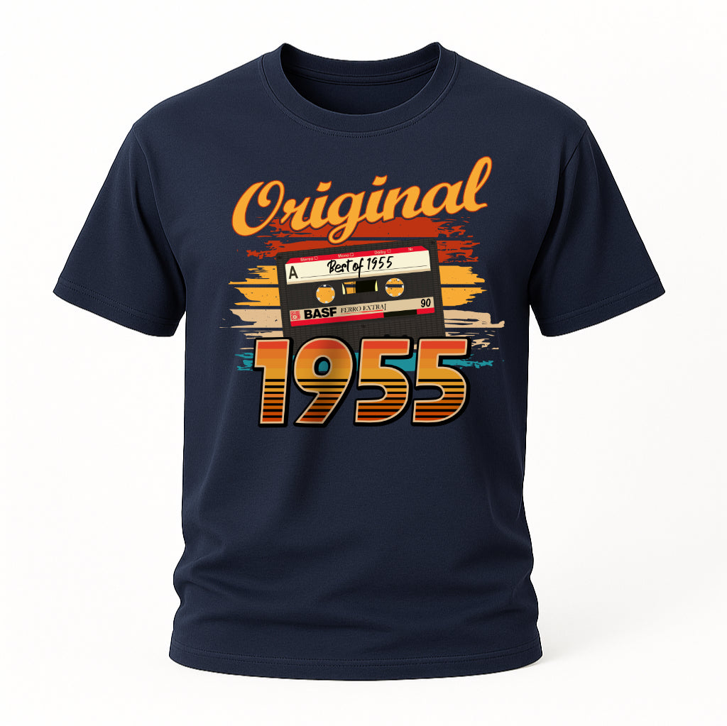 70. Geburtstag Best Of 1955 Original Limited Edition Retro Kassette Geschenk T-Shirt