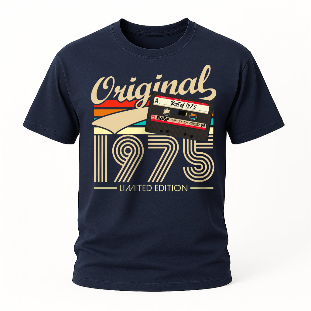 50. Geburtstag Original 1975 Limited Edition Retro Kassette Geschenk T-Shirt