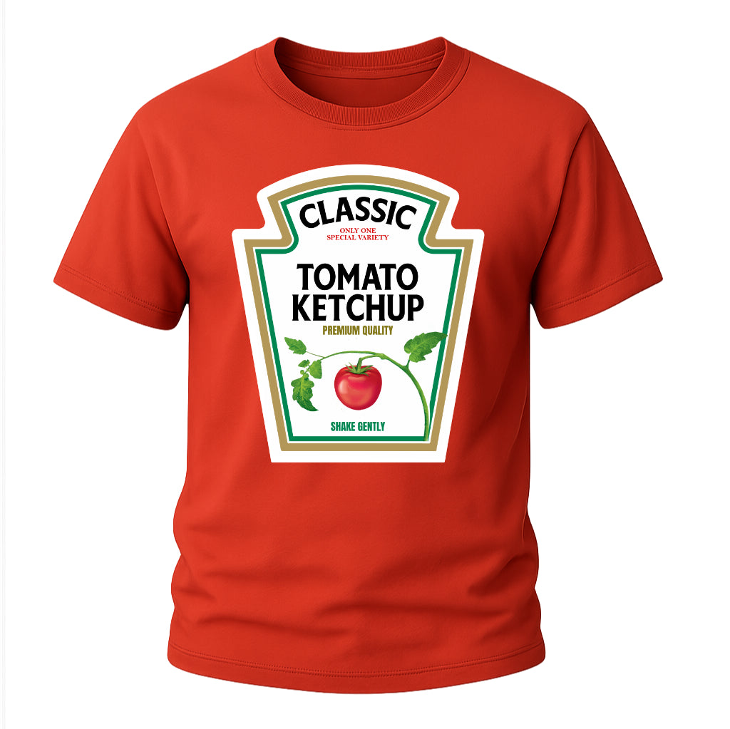 Halloween Kostüm Shirt – Lustiges Ketchup Parodie T-Shirt – Partnerlook mit Mayonnaise
