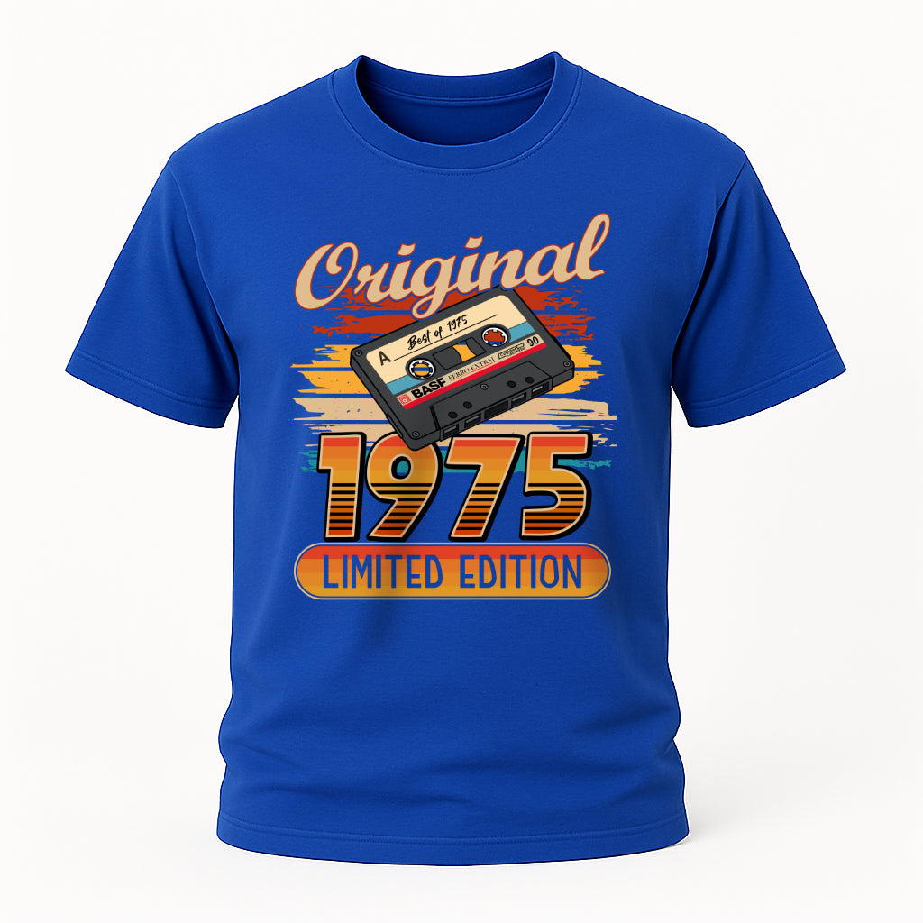 50. Geburtstag - Limited Edition - Best of 1975 - Retro Musik Kassette - Geschenk T-Shirt