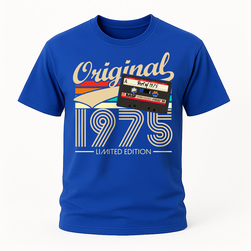 50. Geburtstag Original 1975 Limited Edition Retro Kassette Geschenk T-Shirt