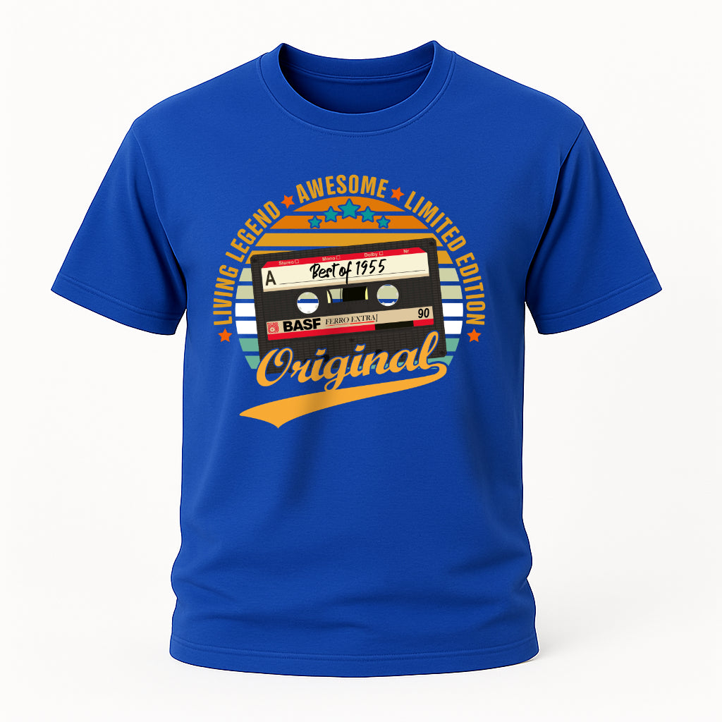 Copy of 70.Geburtstag Original Limited Edition Retro Kassette Best Of 1955 Geschenk T-Shirt