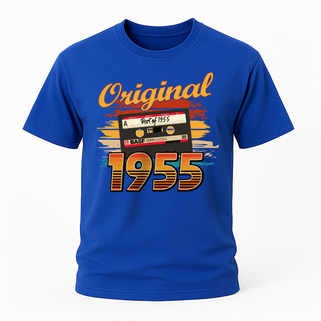70. Geburtstag Best Of 1955 Original Limited Edition Retro Kassette Geschenk T-Shirt