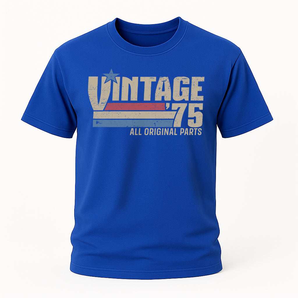 50. Geburtstag Jahrgang 1975 Vintage 75 Original Parts Retro Geschenk T-Shirt