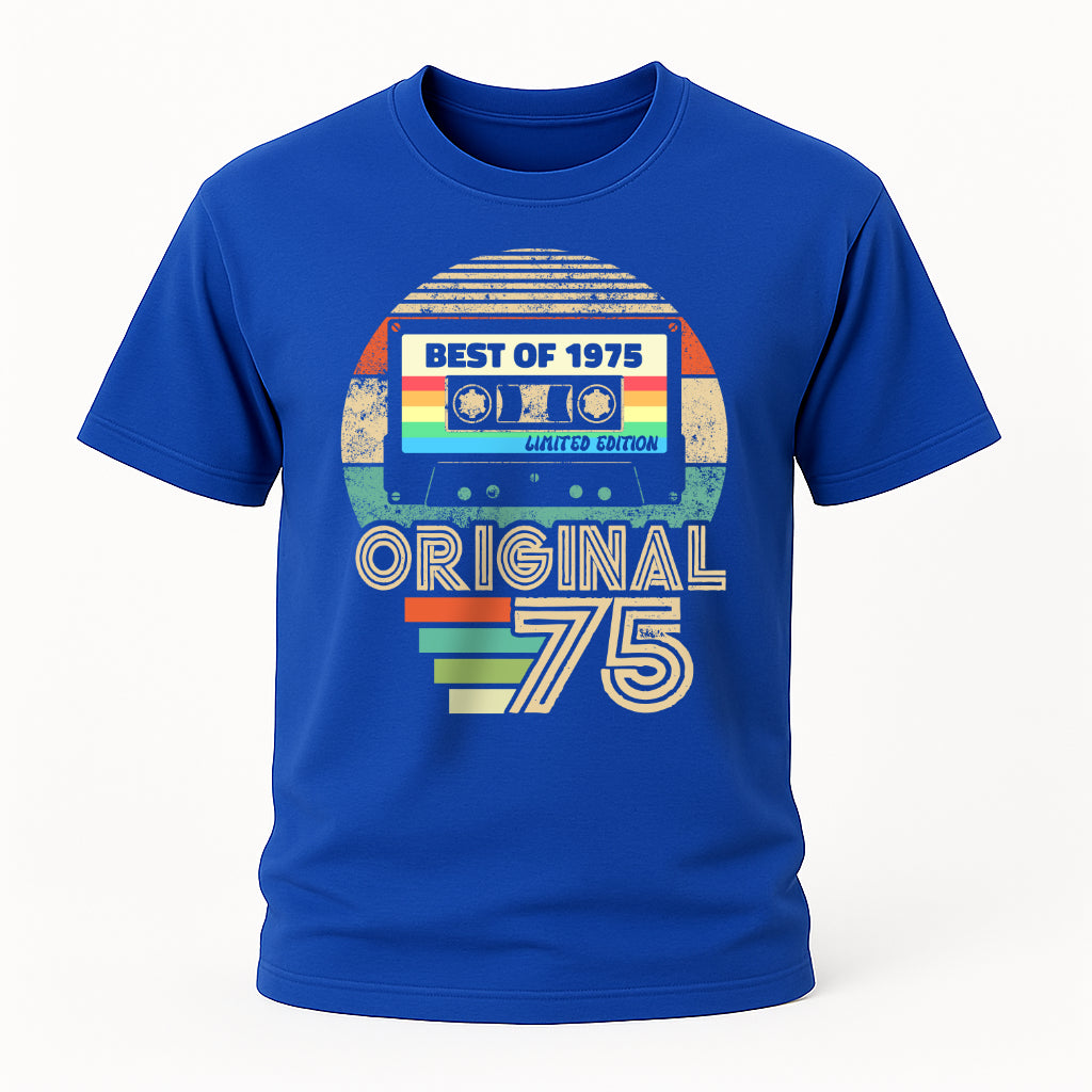 50. Geburtstag - Geboren 1975 Retro Kassette Best Of Geschenk T-Shirt