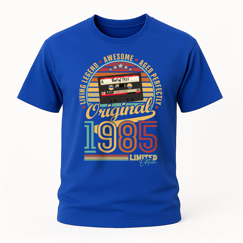 40. Geburtstag Geboren 1985 Retro Kassette Limited Edition Geschenk T-Shirt