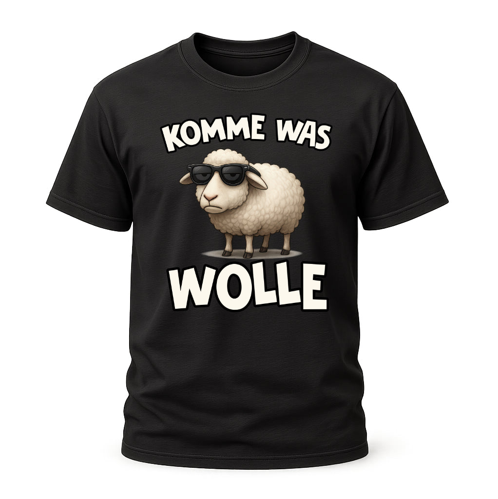 Schaf Schäfer Schafhirte Komme was Wolle Lustiges Witziges T-Shirt