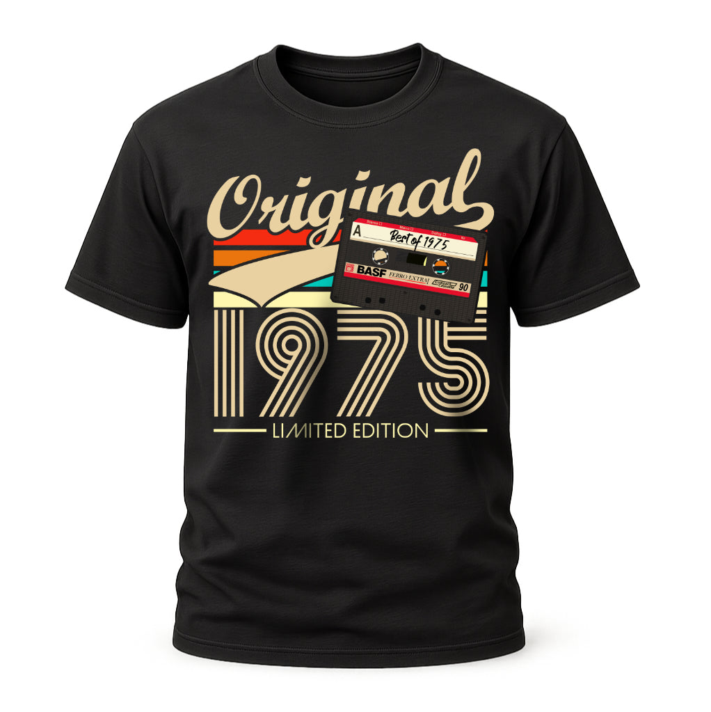 50. Geburtstag Original 1975 Limited Edition Retro Kassette Geschenk T-Shirt