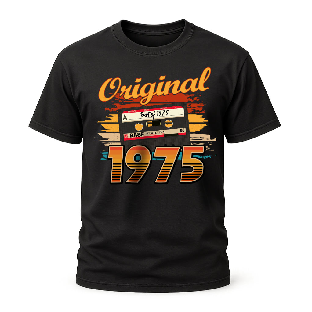 50. Geburtstag Best Of 1975 Original Limited Edition Retro Kassette Geschenk T-Shirt