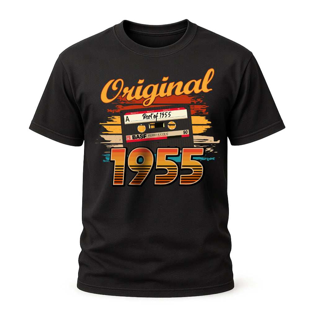 70. Geburtstag Best Of 1955 Original Limited Edition Retro Kassette Geschenk T-Shirt