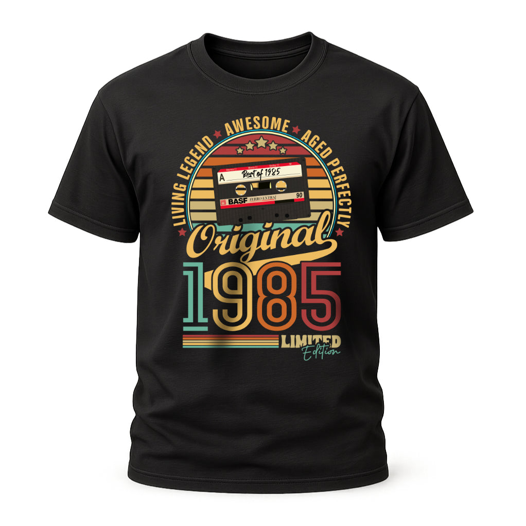 40. Geburtstag Geboren 1985 Retro Kassette Limited Edition Geschenk T-Shirt