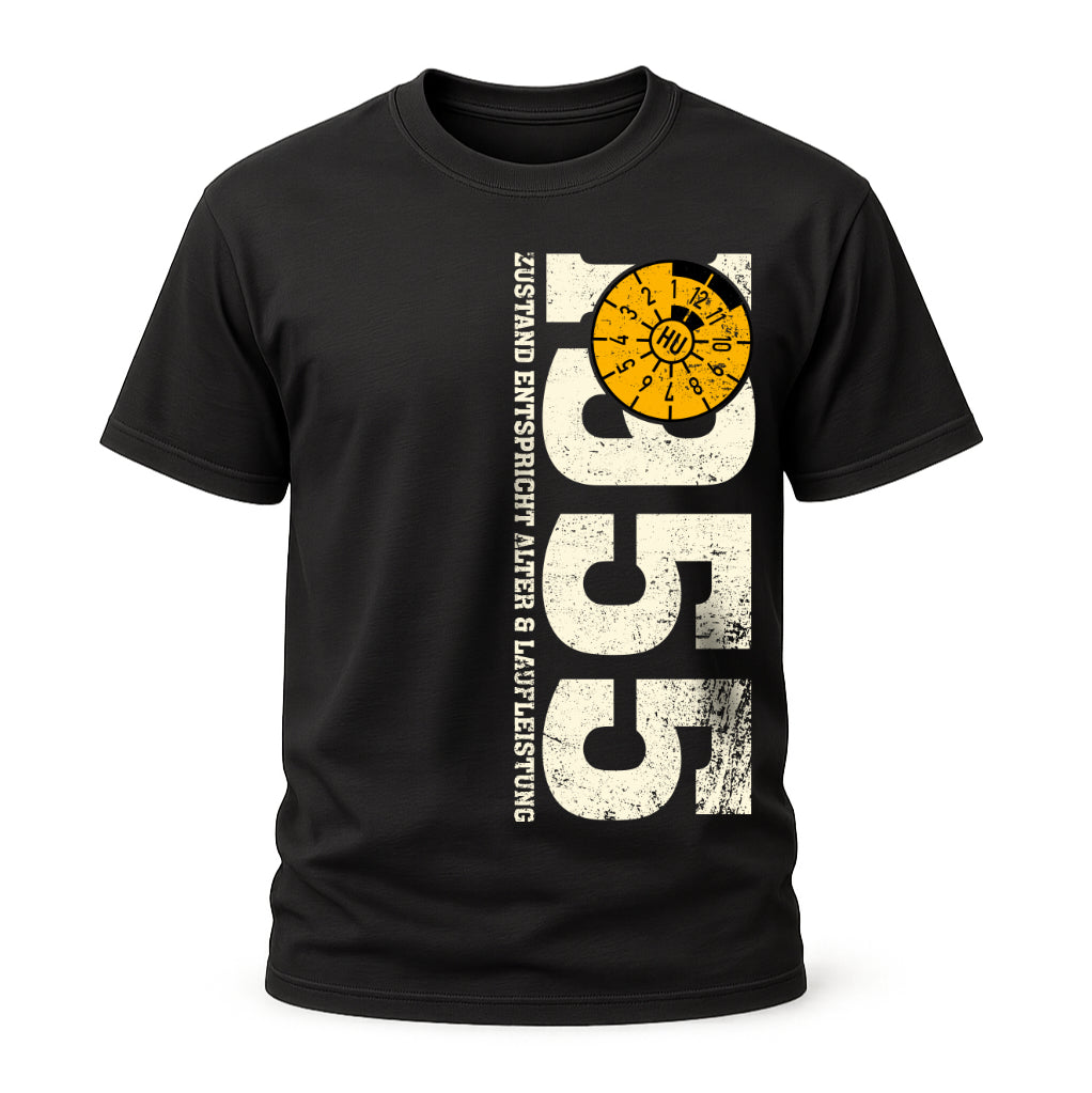 70. Geburtstag Baujahr 1955 Zustand entspricht Alter und Laufleistung TÜV Lustiges Mechaniker Geschenk T-Shirt