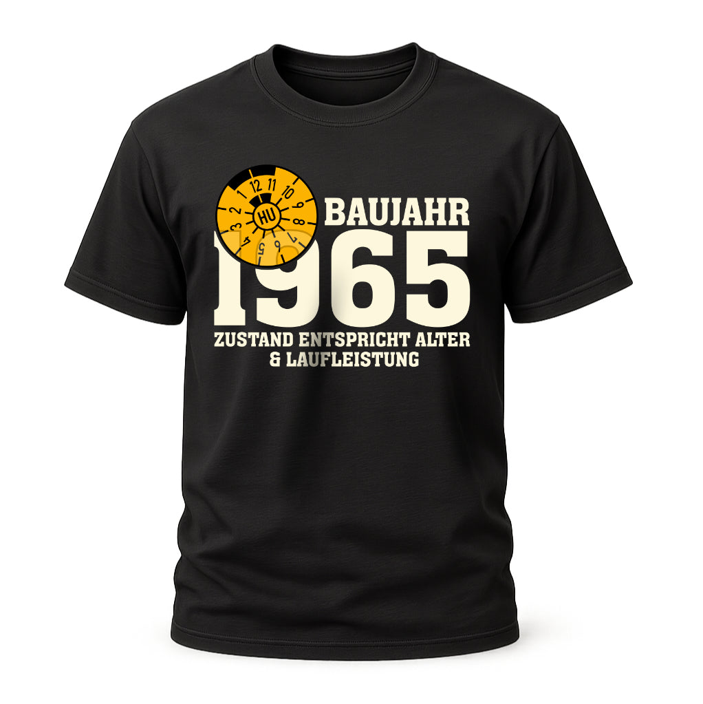 60. Geburtstag TÜV Plakette Baujahr 1965 Zustand entspricht Alter und Laufleistung Lustiges Geschenk T-Shirt