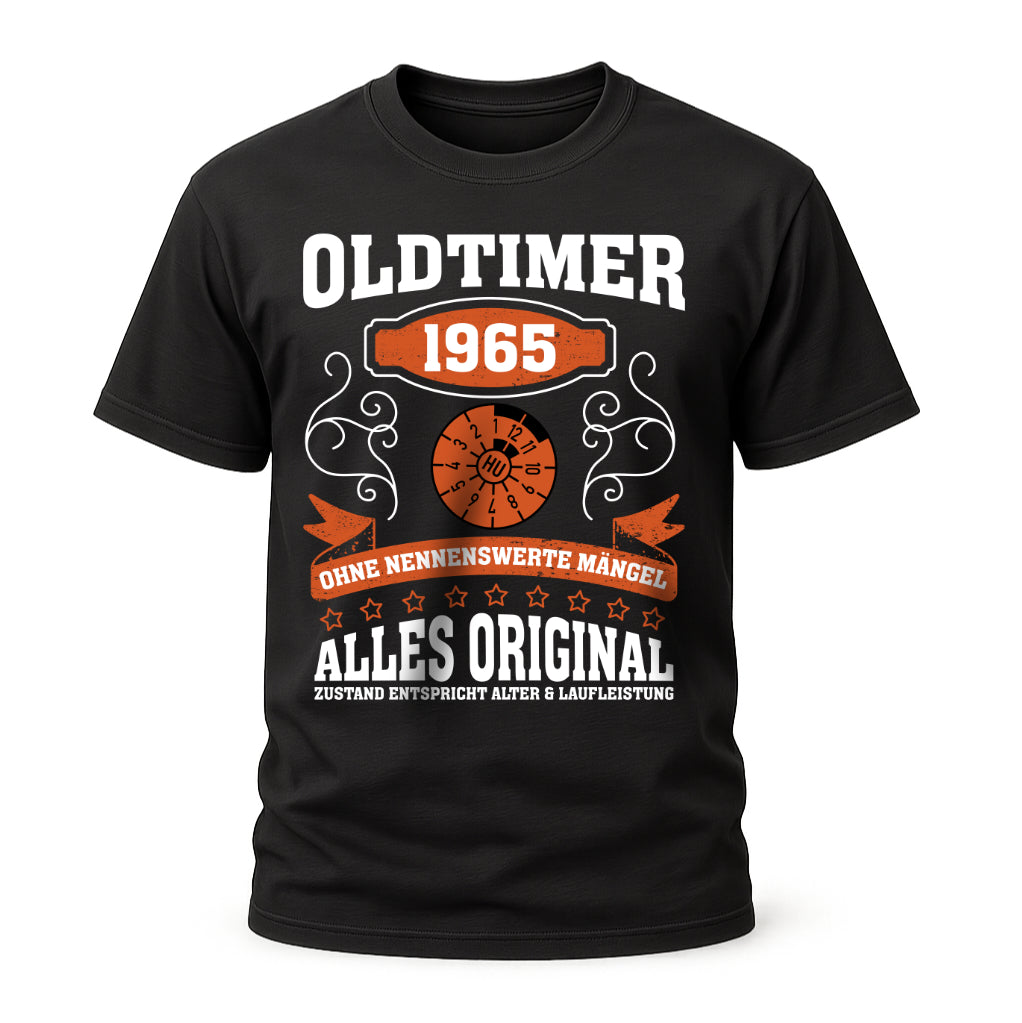 60. Geburtstag Oldtimer 1965 Zustand entspricht Alter und Laufleistung TÜV Lustiges Mechaniker Geschenk T-Shirt
