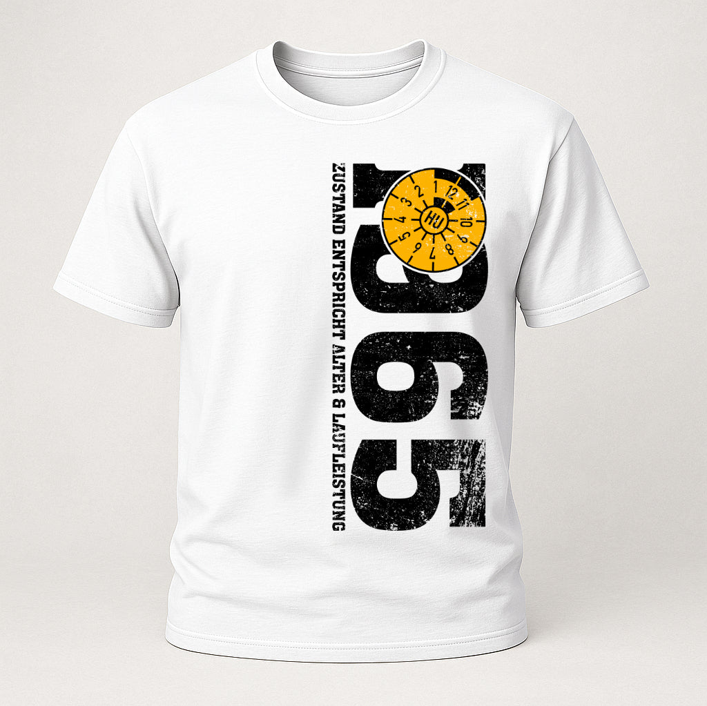60. Geburtstag 1965 Zustand entspricht Alter und Laufleistung TÜV Lustiges Mechaniker Geschenk T-Shirt