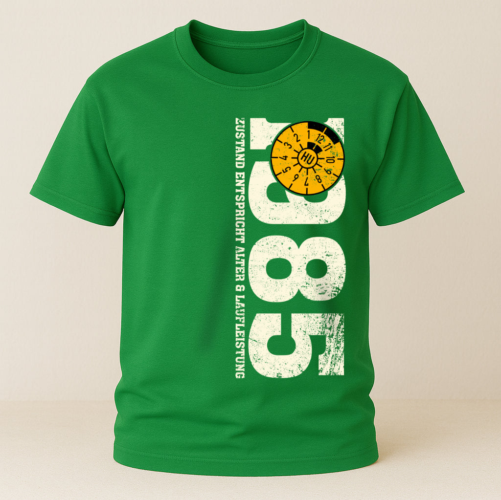 40. Geburtstag Baujahr 1985 Zustand entspricht Alter und Laufleistung TÜV Lustiges Mechaniker Geschenk T-Shirt