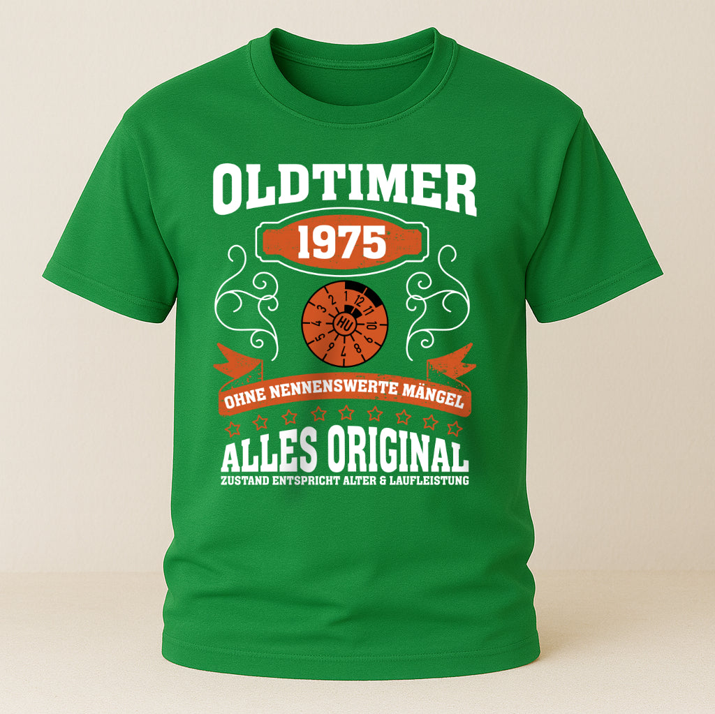 50. Geburtstag Oldtimer 1975 Zustand entspricht Alter und Laufleistung TÜV Lustiges Mechaniker Geschenk T-Shirt